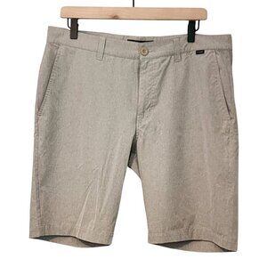 Travis Mathew men size 34 tan athleisure golf shorts